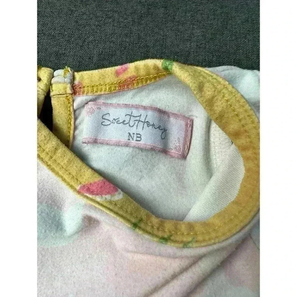 Sweet Honey Newborn Gown - Pink Cat Pattern - Picture 2 of 3